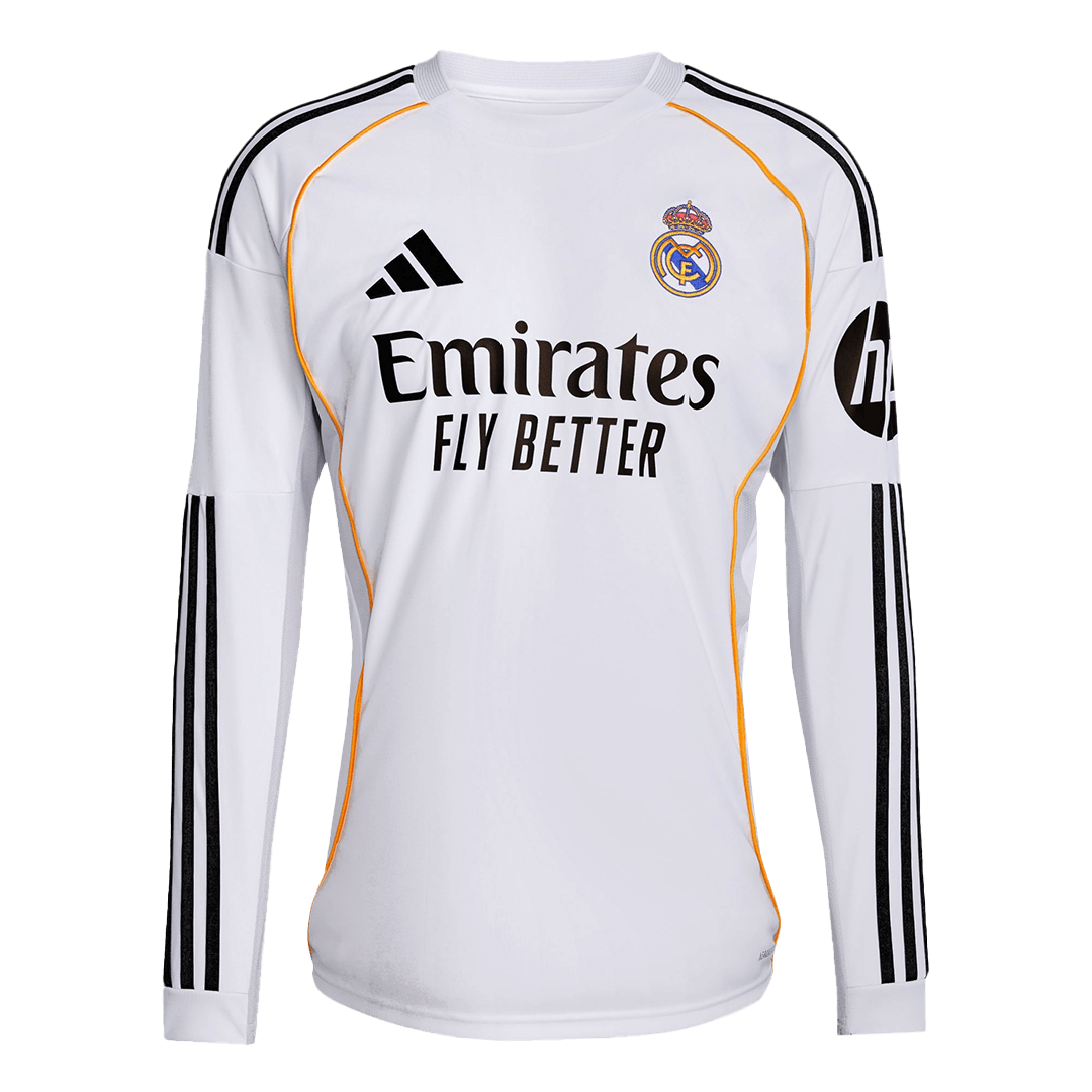 Real Madrid Home Long Sleeve Men's Football Jersey 2025/26