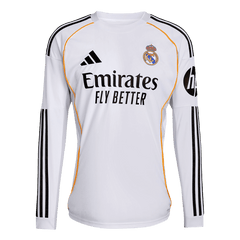 Real Madrid Home Long Sleeve Men's Football Jersey 2025/26