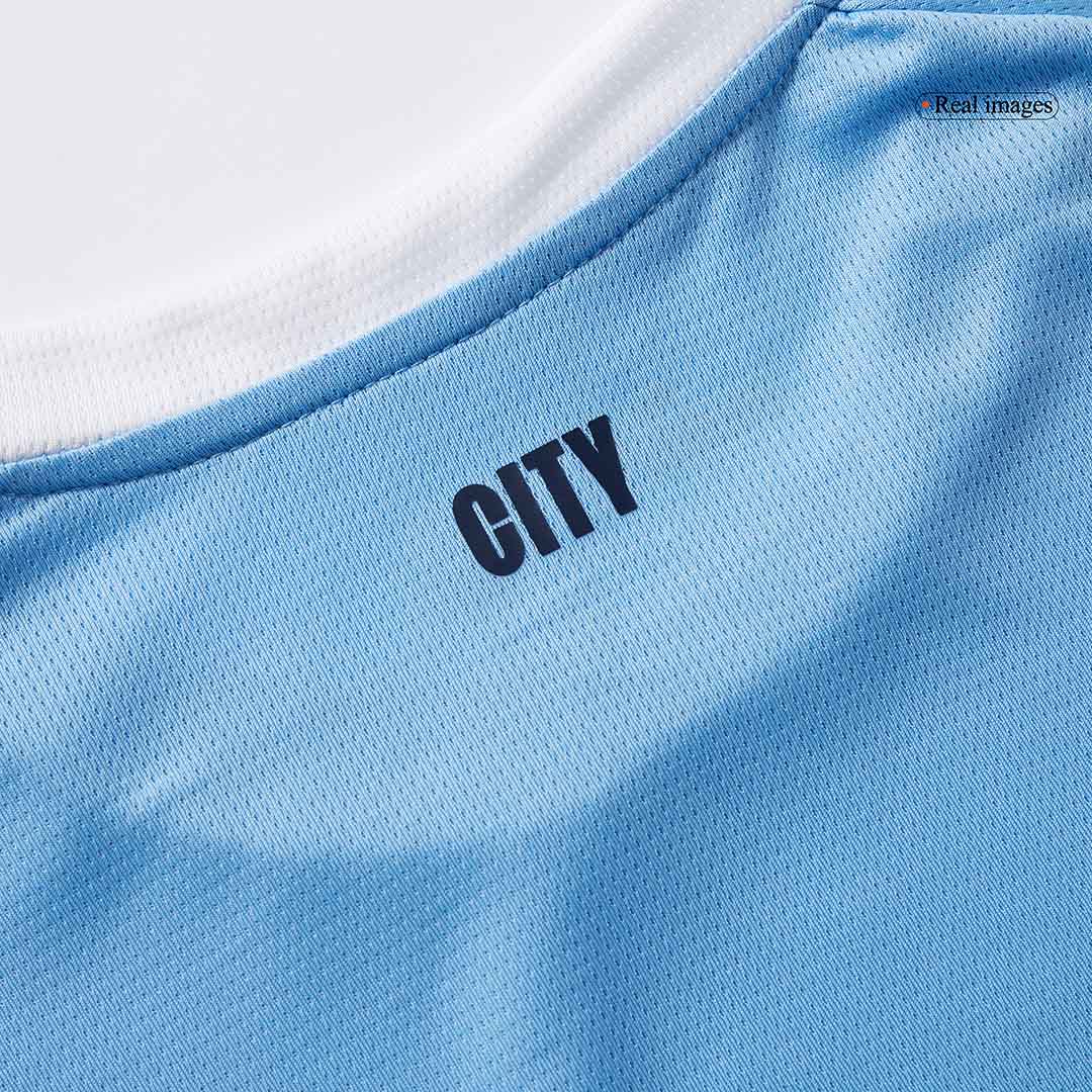 Manchester City Home Football Jersey Long Sleeve 2025/26 Blue