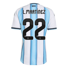 Argentina L.MARTÍNEZ #22 Domov Fotbalový dres World Cup 2026 - verze pro hráče
