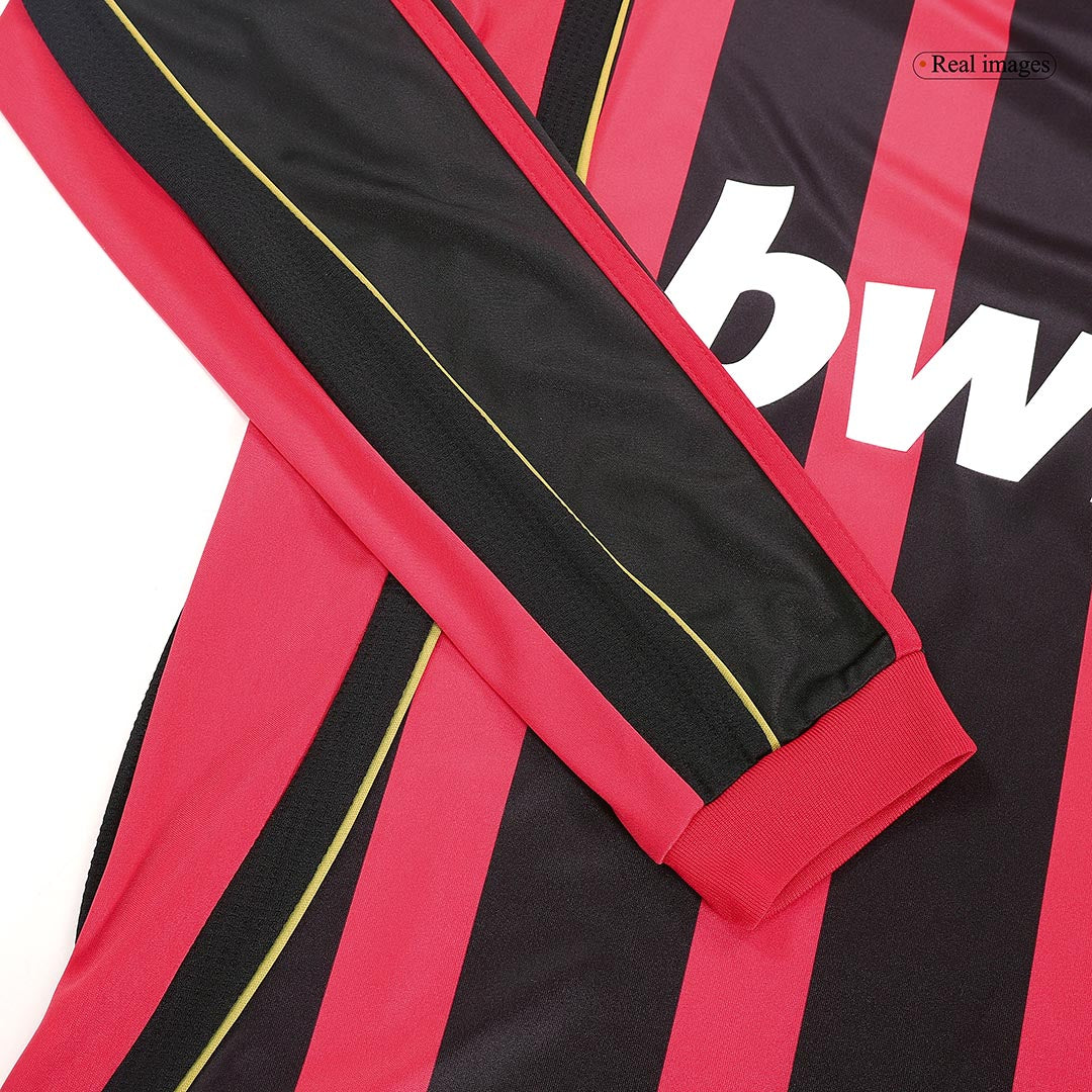 AC Milan MALDINI #3 Home Retro Long Sleeve Football Jersey 2006/07