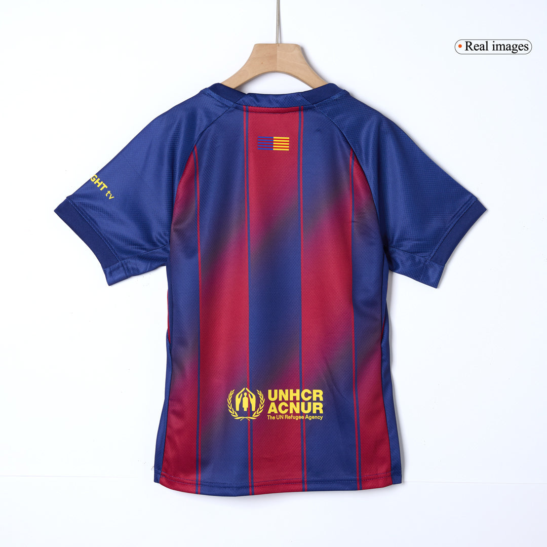 Dětská souprava domácího dresu Barcelona (dres + šortky) 2025/26
