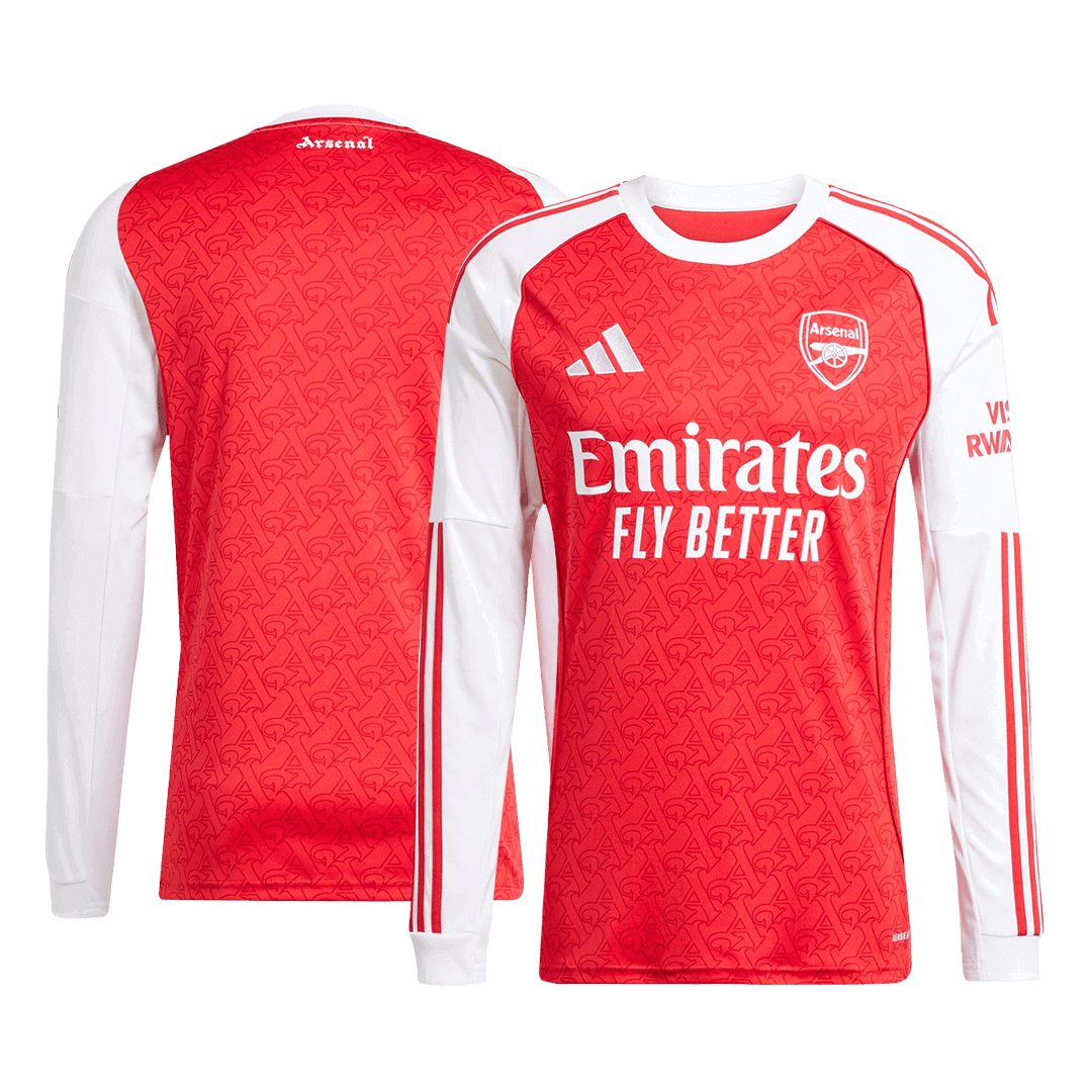 Arsenal Home Long Sleeve Football Jersey 2025/26 Red