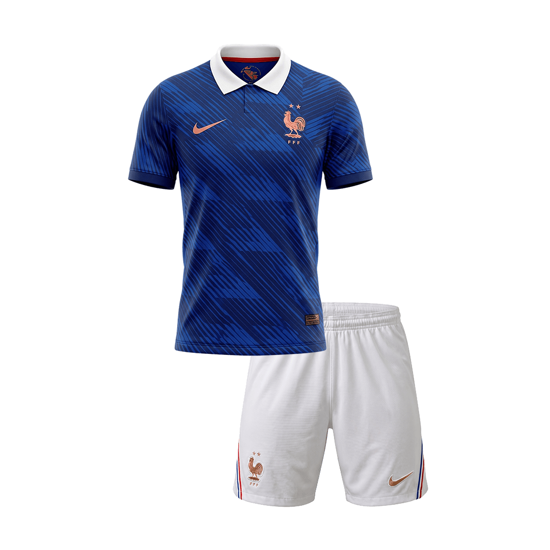 Děti France Domov Fotbalový dres Kit(dres + šortky) Mistrovství světa 2026