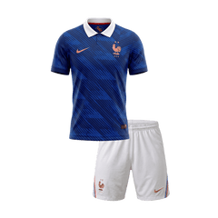 Děti France Domov Fotbalový dres Kit(dres + šortky) Mistrovství světa 2026
