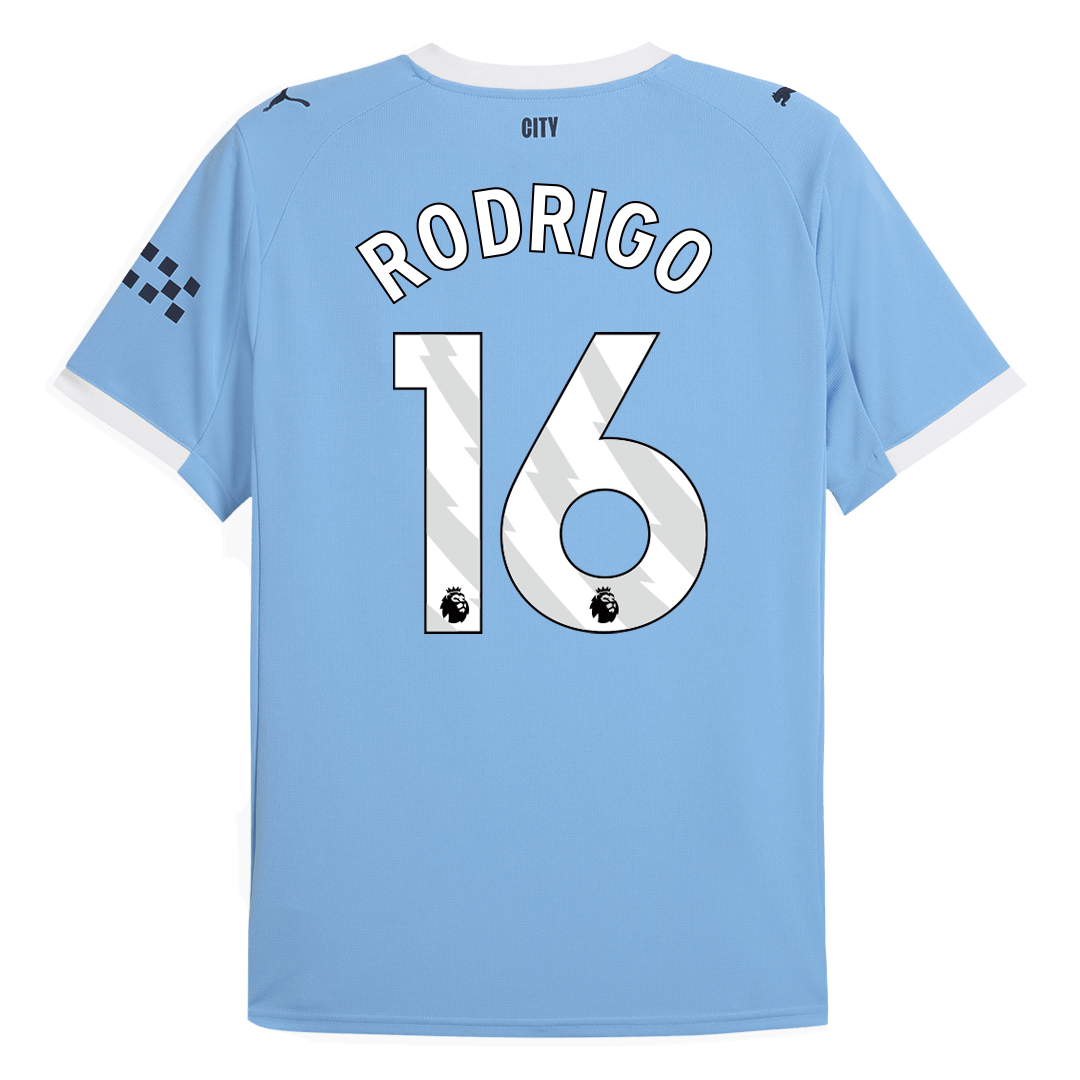 Pánský domácí fotbalový dres Manchester City RODRIGO #6 2025/26
