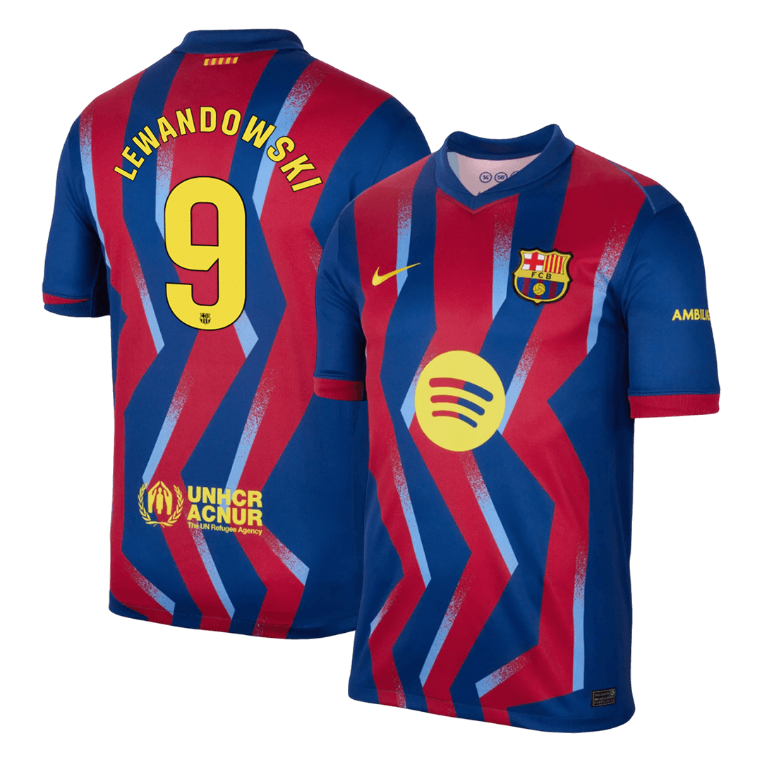 Pánské Barcelona LEWANDOWSKI #9 Čtvrtý pryč Fotbalový dres 2025/26