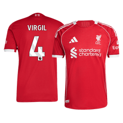 Liverpool VIRGIL #4 Domácí Fotbalový dres 2025/26 – verze pro hráče