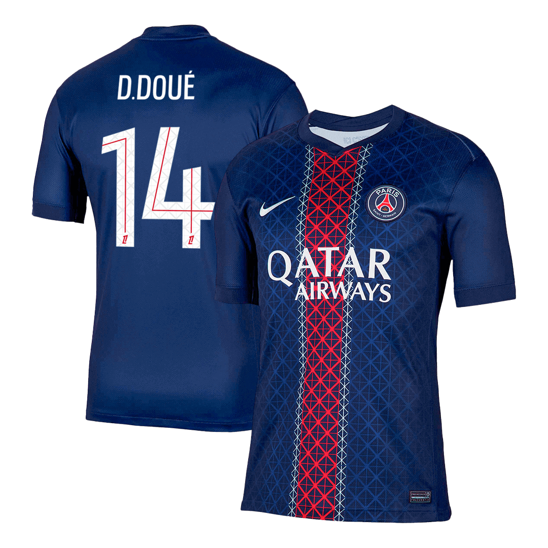 Pánský domácí fotbalový dres PSG D.DOUÉ #14 2025/26