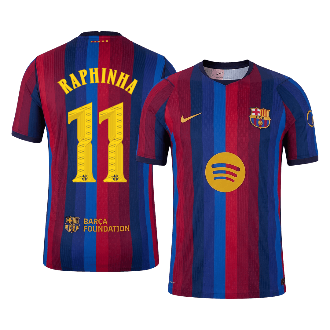 Barcelona RAPHINHA #11 Domov Fotbalový dres 2026/27 - verze pro hráče - UCL