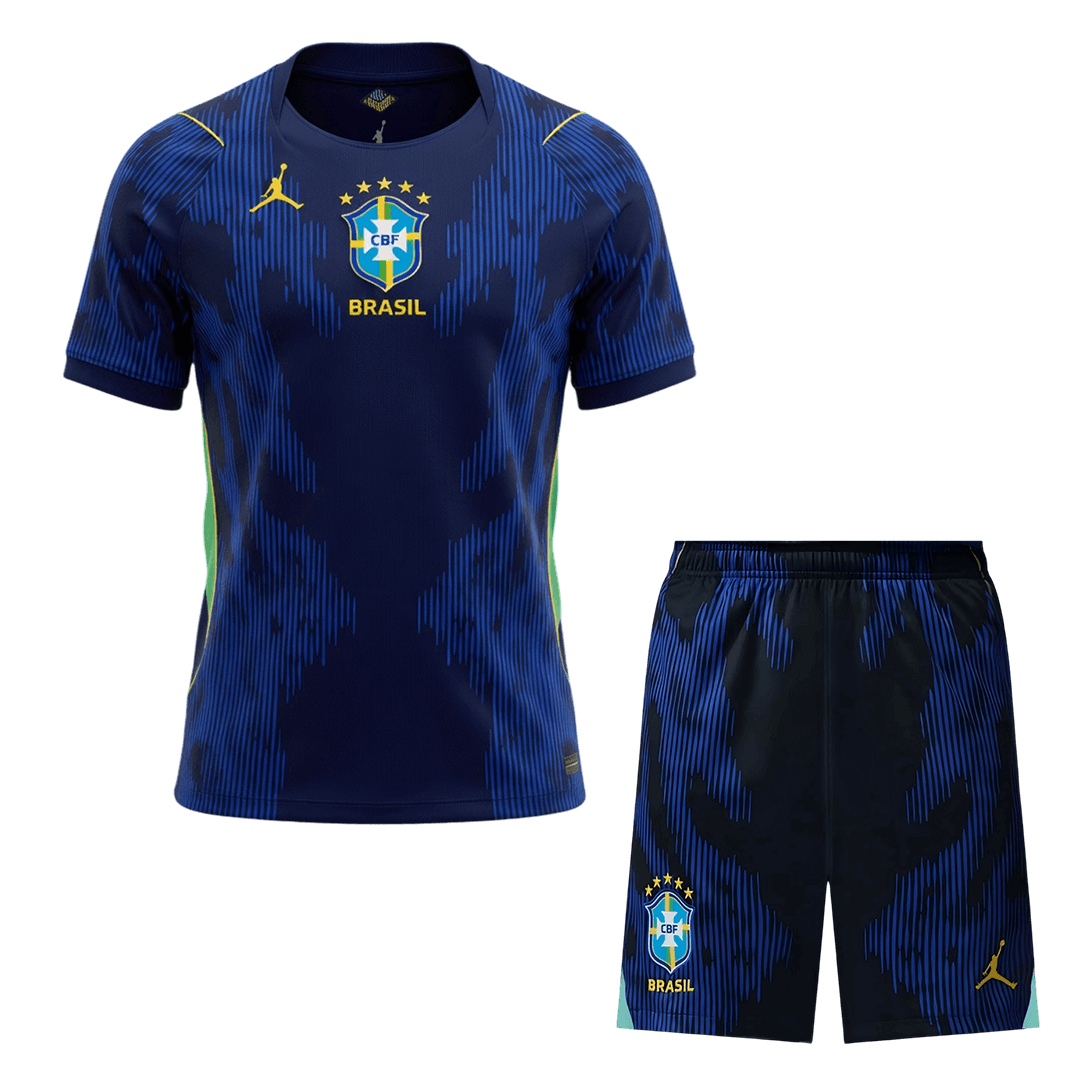 Pánské Brazil Pryč World Cup Fotbalový dres (Jersey+Shorts) Kit Mistrovství světa2026