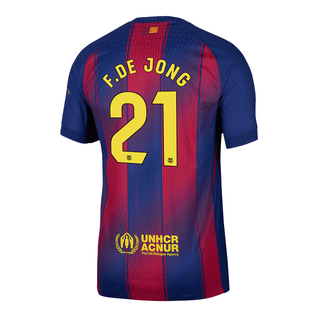 Barcelona F.DE JONG #21 Home Football Shirt 2025/26 - Player Version