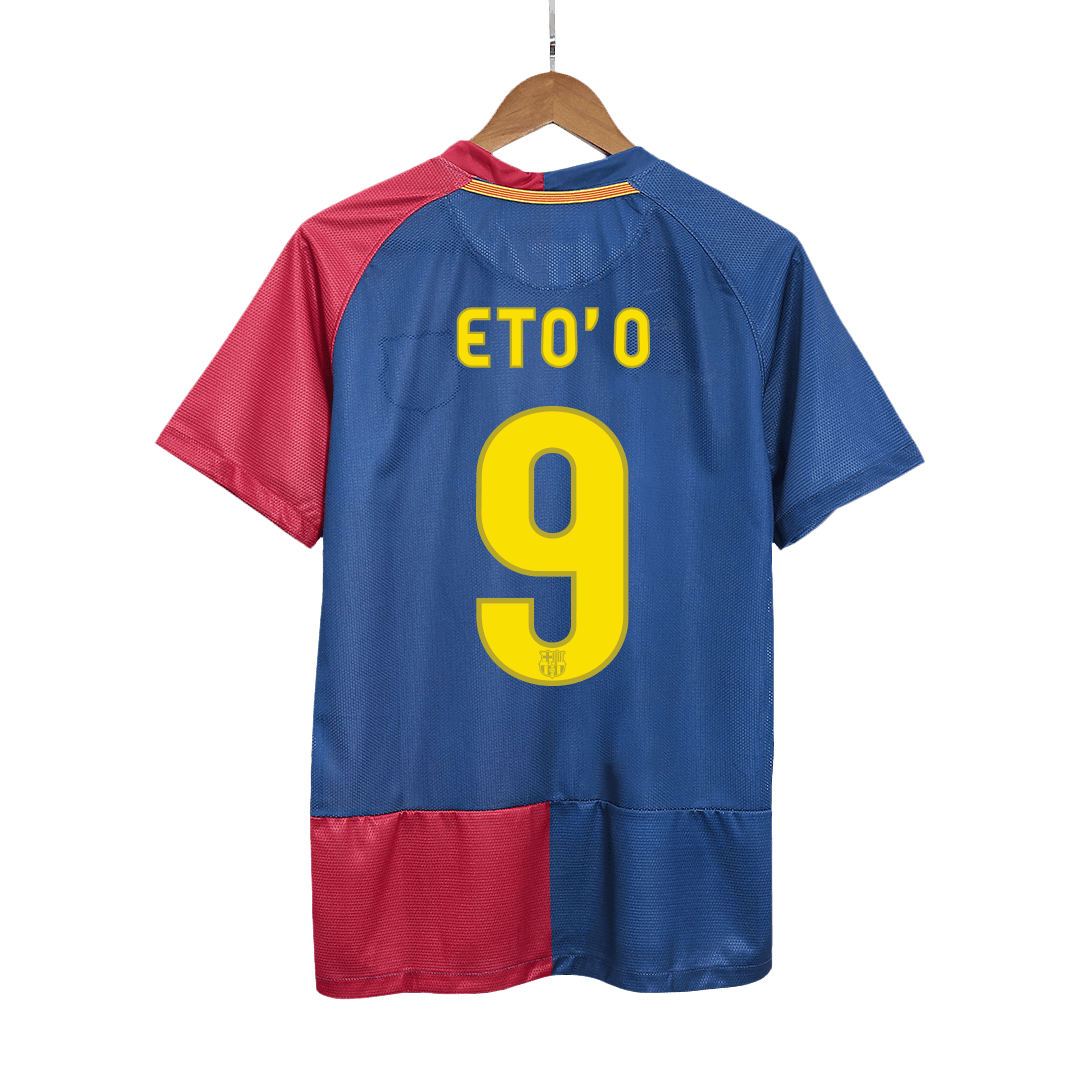 Barcelona ETO'O #9 Home Retro Football Jersey 2008/09 - UCL Final