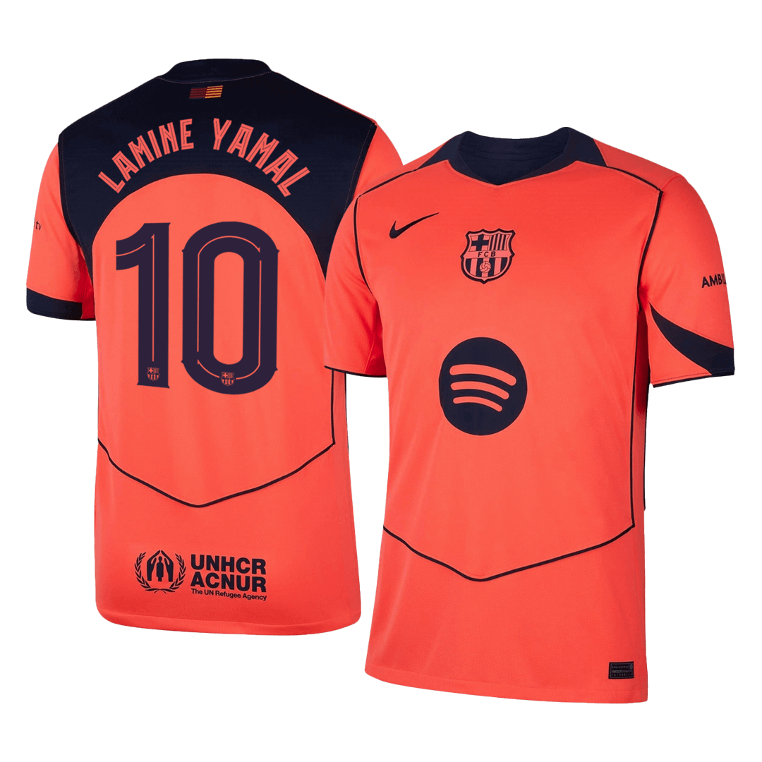Pánské Barcelona LAMINE YAMAL #10 Třetí pryč Fotbalový dres 2025/26 - UCL