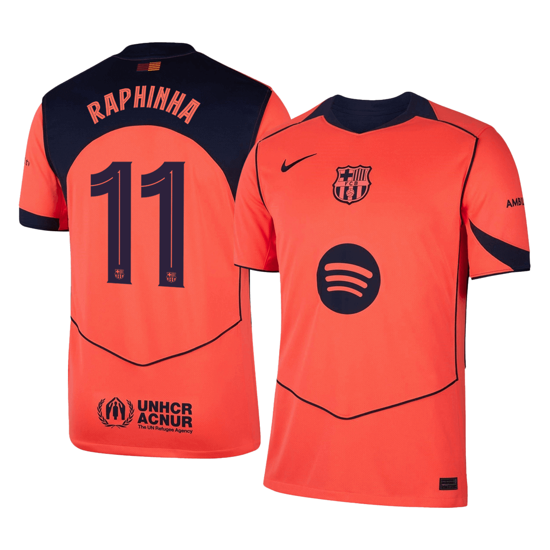 Pánské Barcelona RAPHINHA #11 Třetí pryč Fotbalový dres 2025/26 - UCL