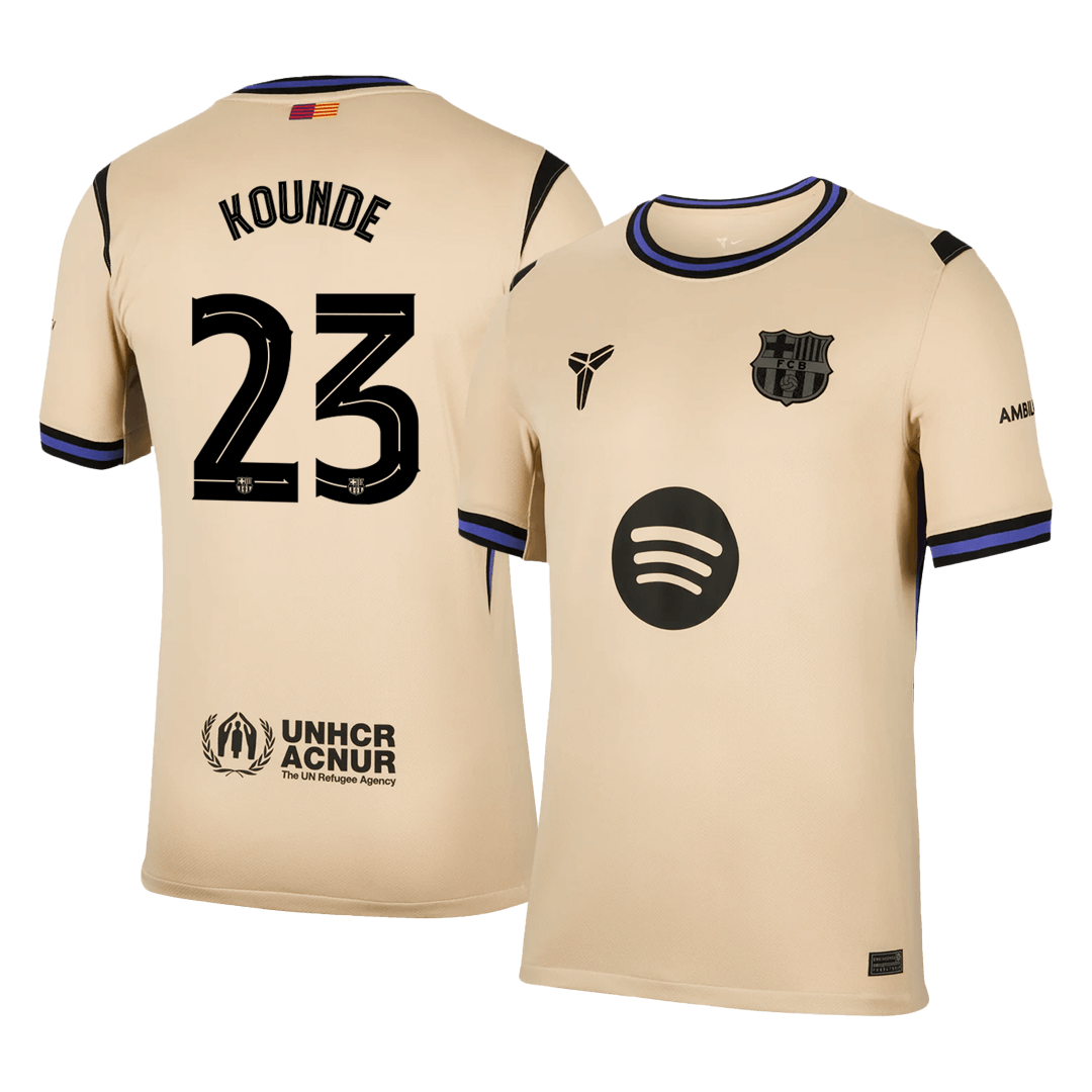 Pánské Barcelona KOUNDE #23 Pryč Fotbalový dres 2025/26 - UCL
