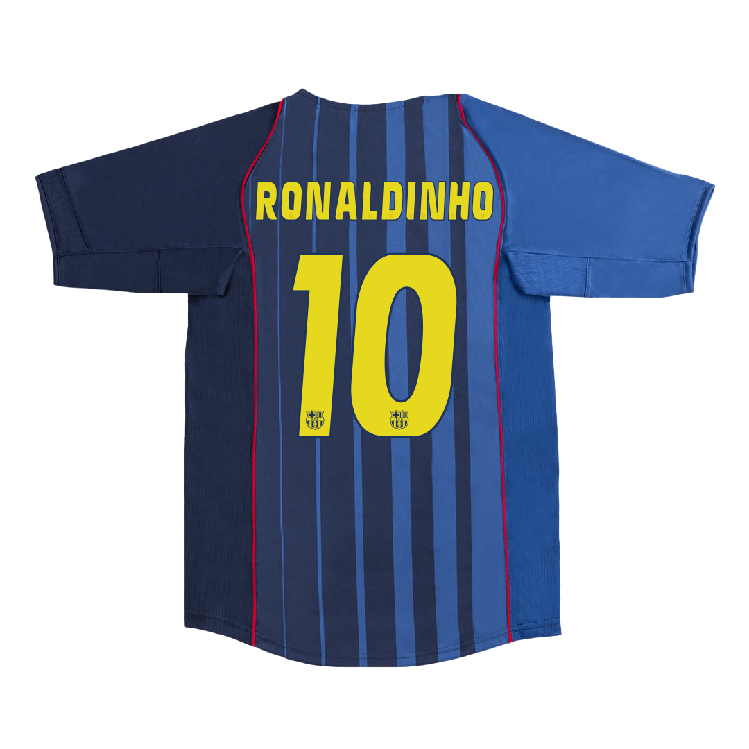 Barcelona RONALDINHO #10 away retro football jersey 2004/05