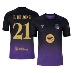 Barcelona F. DE JONG #21 Pryč Fotbalový dres 2026/27 - verze pro hráče - UCL