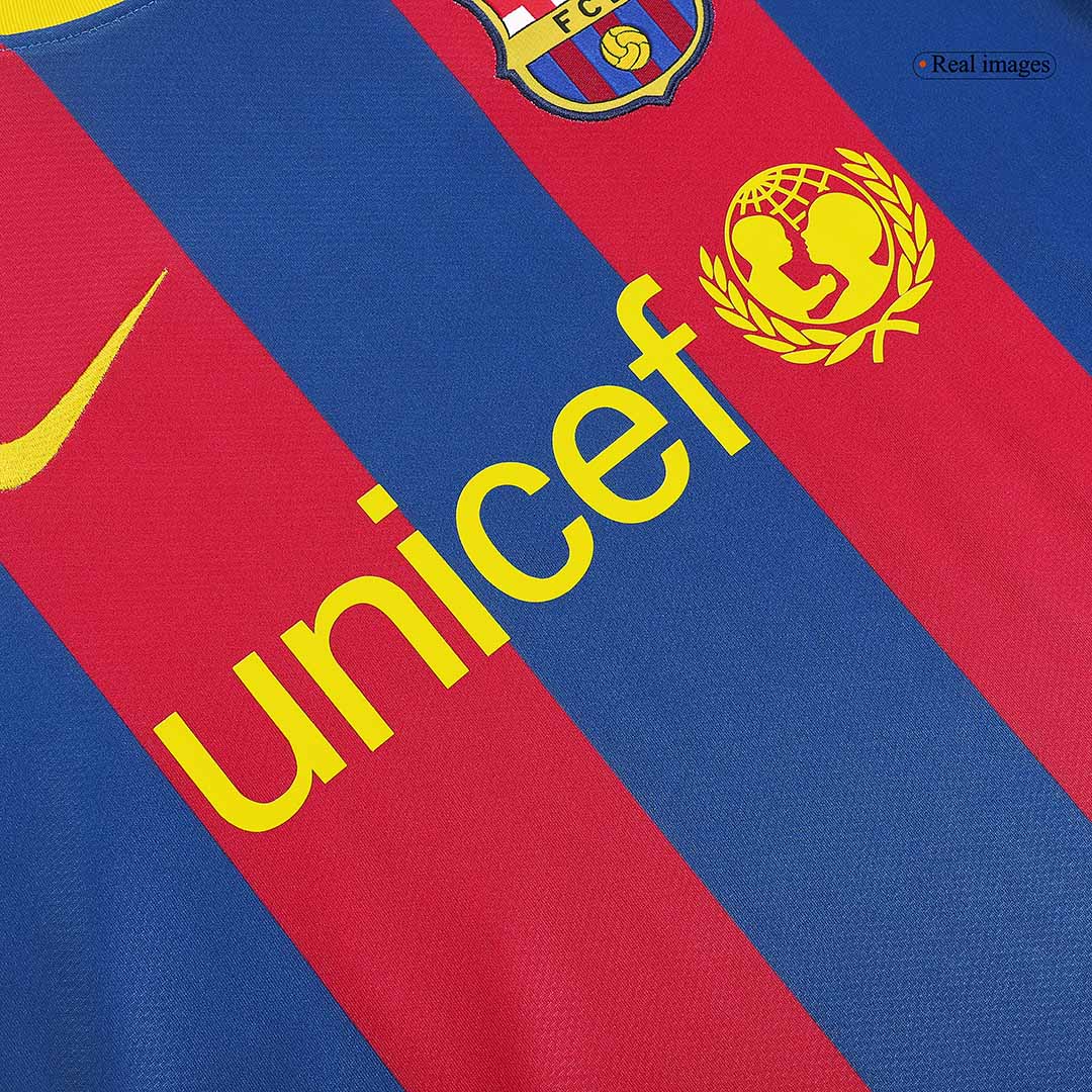 Barcelona DAVID VILLA #7 Domácí Retro fotbalový dres 2010/11
