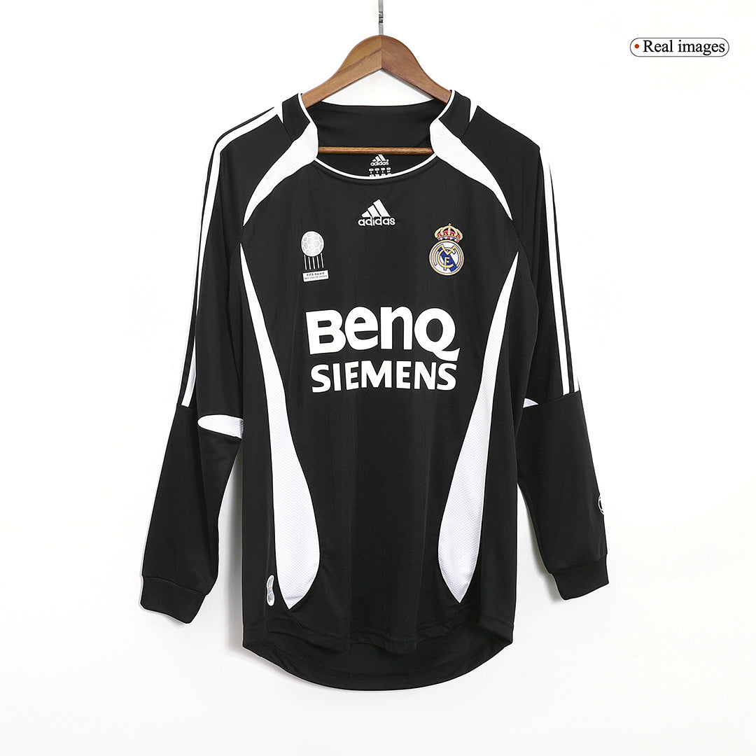 Real Madrid BECKHAM #23 venkovní retro fotbalový dres s dlouhým rukávem 2006/07